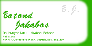 botond jakabos business card